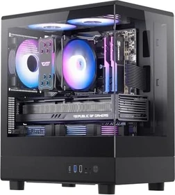 DarkFlash DB330M Black, inkl. 3x Lüfter, USB-C, Glasfenster