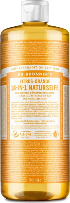 Dr. Bronner 18-in-1 Naturseife Zitrus-Orange, 945ml