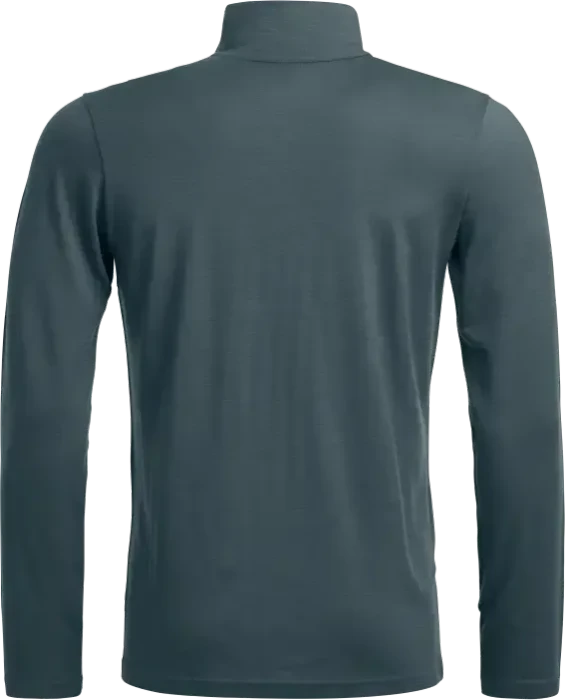 Ortovox 185 Rock'n'Wool Zip Neck Funktionsshirt langarm dark arctic grey (Herren)