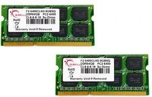 G.Skill SQ Series SO-DIMM 8GB Kit, DDR2-800, CL6-6-6-18