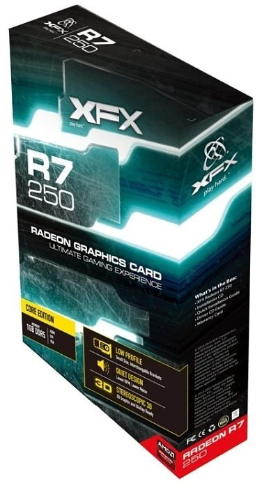 XFX Radeon R7 250 Core Edition, 1GB GDDR5, VGA, DVI, HDMI