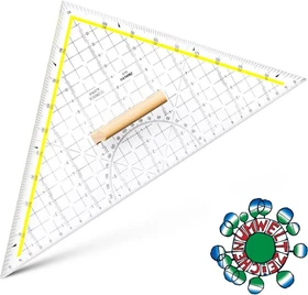 Aristo TZ-Dreieck 32.5cm, mit Holzgriff, transparent