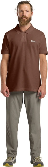 Jack Wolfskin Essential Poloshirt kurzarm dark rust (Herren)
