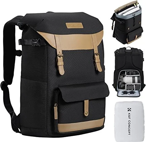 K&F Concept Kamerarucksack Rolltop 20L schwarz
