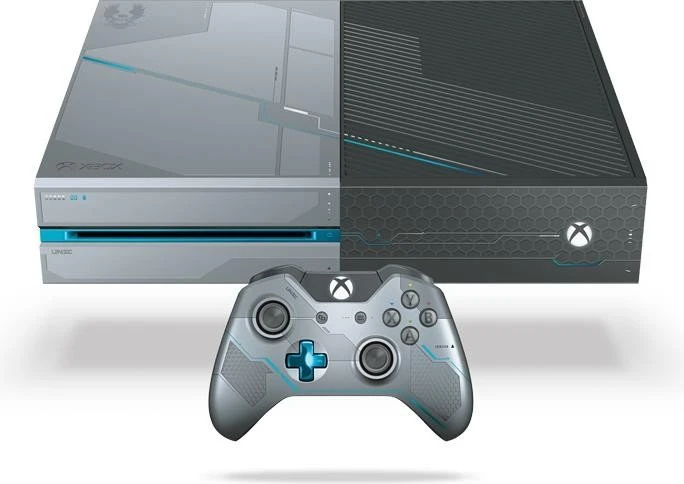 Microsoft Xbox One - 1TB Halo 5: Guardians Limited Edition Bundle silber/grau/blau