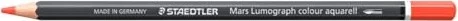 Staedtler Mars Lumograph colour aquarell 104 Aquarellstift zinnober pastell, Kartonetui, 6er-Pack
