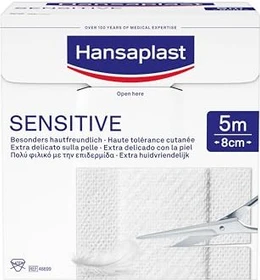 Hansaplast Sensitive, 8cm x 5m, 1 Stück