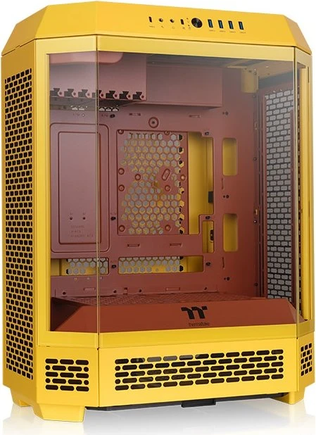 Thermaltake The Tower 600 Butter Caramel, gelb, Glasfenster