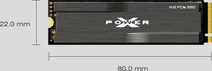 Silicon Power XD80 2TB, M.2 2280 / M-Key / PCIe 3.0 x4, Kühlkörper