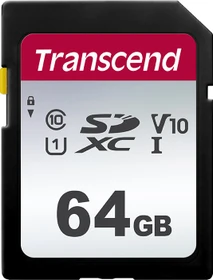 Transcend 300S R100/W20 64GB, UHS-I U1, Class 10