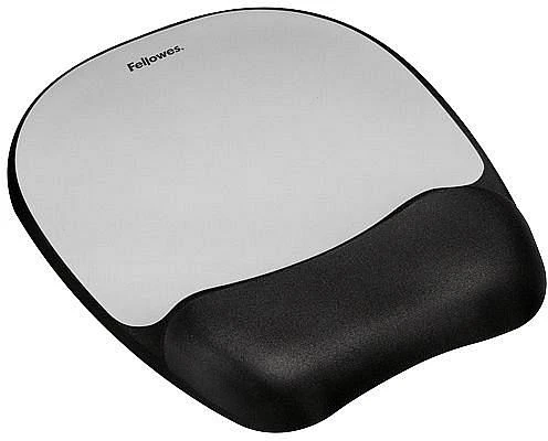 Fellowes Memory Foam Handgelenkauflage mit Mauspad, schwarz/grau