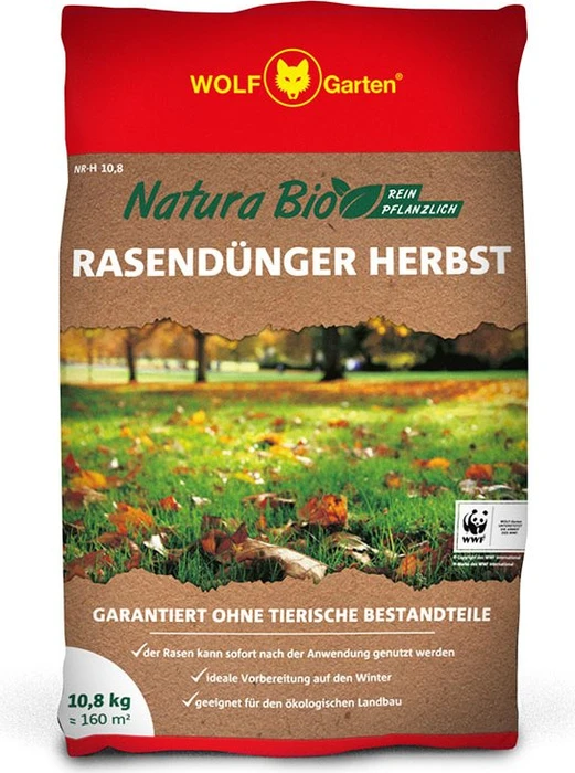 Wolf-Garten Natura Bio NR-H Rasendünger Herbst, 10.8kg
