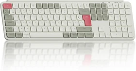 Keychron B6 Pro Ultra-Slim Wireless, Vintagerot, USB/Bluetooth, FR