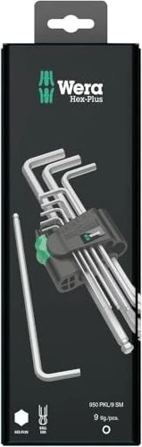 Wera 950 PKL/9 SM N SB Innensechskant Winkelschlüsselsatz, 9-tlg.