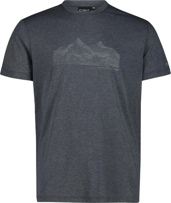 CMP Dry Release Cotton Funktionsshirt kurzarm antracite melange/grey (Herren)