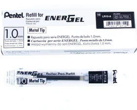 Pentel EnerGel Roller Pen LR10-AX Tintenrollermine 0.5mm (1mm Ball) schwarz, 12er-Pack