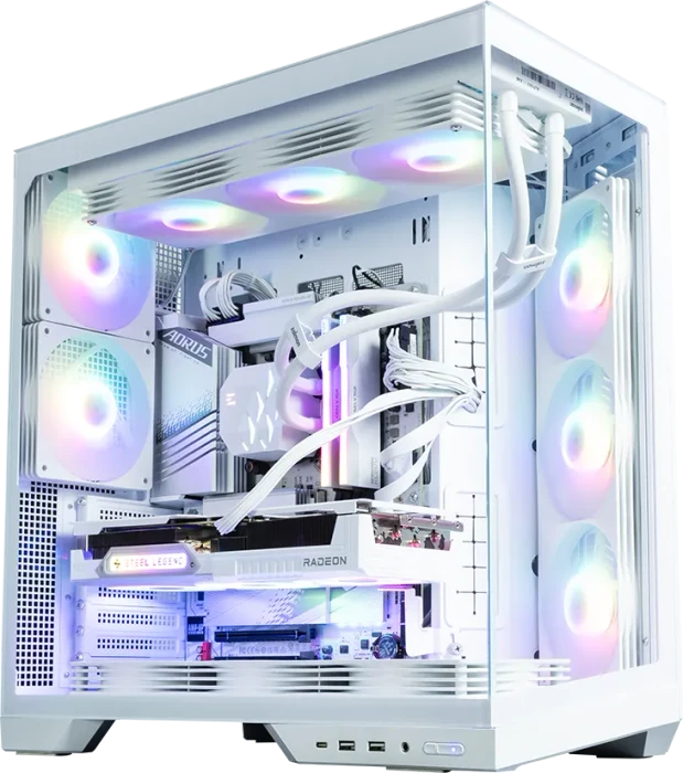 Zalman D50 White, weiß, Glasfenster