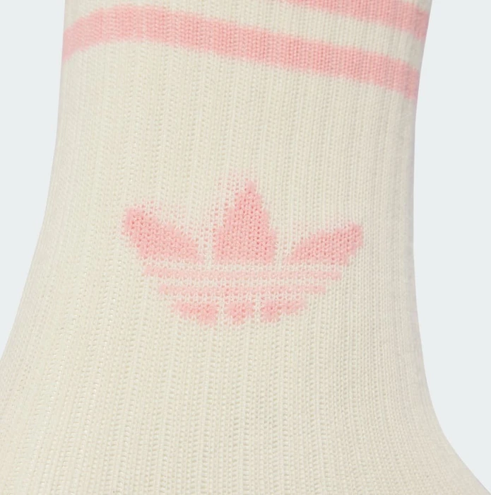 adidas Crew Socken multicolor/cream white/semi pink spark, 3 Paare (Junior)