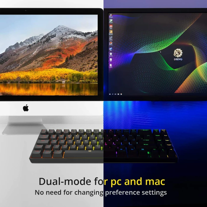 Drevo Calibur V2 TE PC/Mac, LEDs RGB, schwarz, MX RGB RED, USB, DE