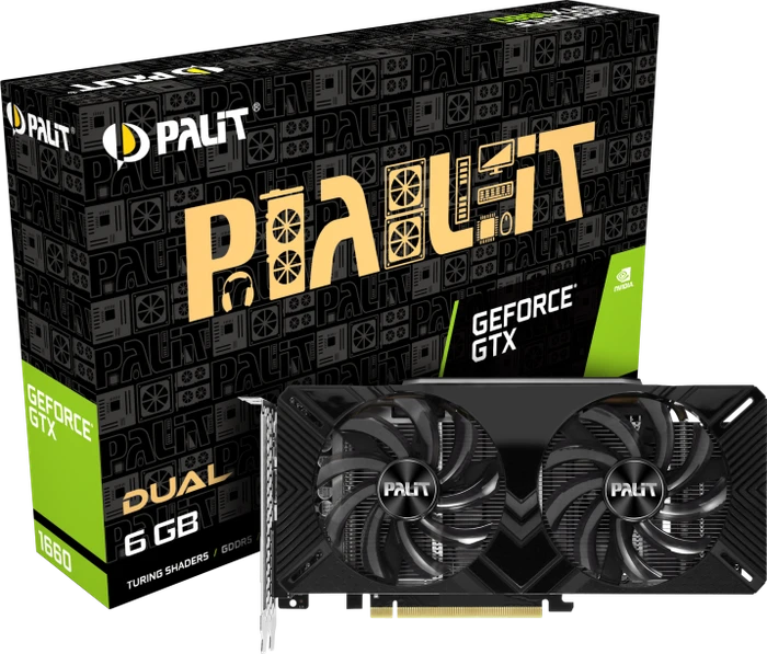 Palit GeForce GTX 1660 Dual, 6GB GDDR5, DVI, HDMI, DP