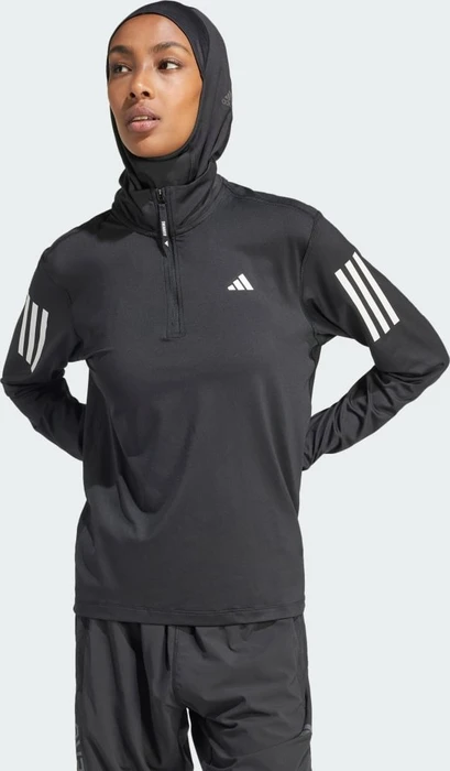 adidas Own The Run Half-Zip Laufshirt langarm schwarz (Damen)