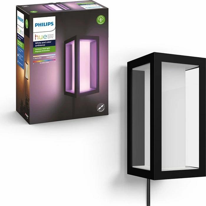 Philips Hue White and Color Ambiance Impress Wandleuchte schwarz