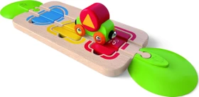 Hape Puzzleschienen mit mehreren Farben und Formen