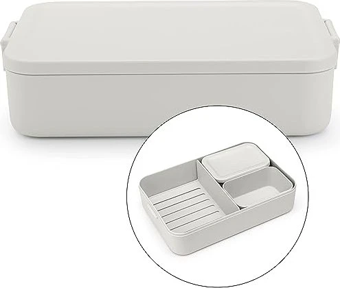 Brabantia Make & Take Bento Lunchbox L Aufbewahrungsbehälter light grey