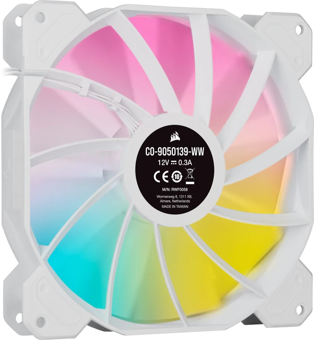 Corsair SP Series iCUE SP140 RGB Elite Dual Fan Kit, weiß, LED-Steuerung, 140mm, 2er-Pack