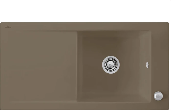 Villeroy & Boch Timeline 60 Einbau Becken reversibel mit Ablauffernbedienung timber