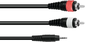 Omnitronic Adapterkabel 3.5mm Klinke/2x RCA 1.5m