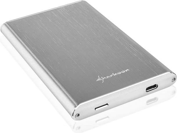 Sharkoon Rapid-Case externes-Gehäuse 9.5mm, silber, 2.5", USB-C 3.1