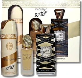 Lattafa Oud Mood EdP 100ml + Deo Spray 200ml + Haarparfum 50ml Duftset
