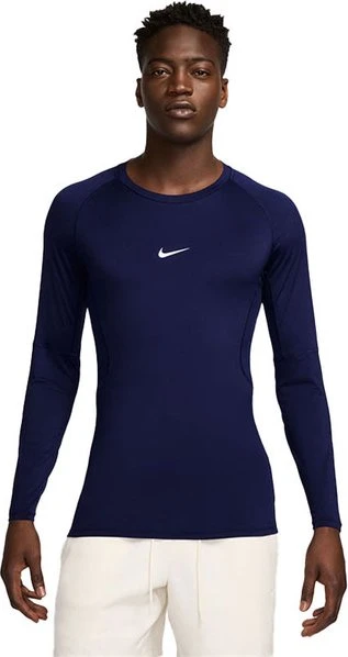 Nike Pro Dri-FIT Funktionsshirt langarm blue void/white (Herren)