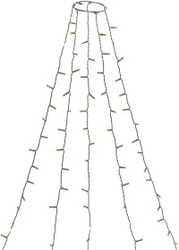 Konstsmide Lichterkette Baummantel grün LED 250x bernstein