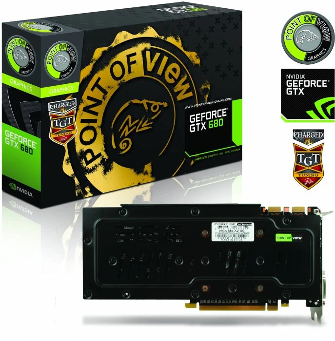 Point of View GeForce GTX 680 TGT Charged Triple Fan + TGT Backplate, 2GB GDDR5, 2x DVI, HDMI, DP