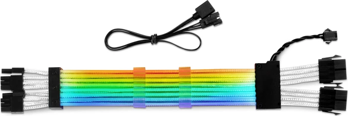 Sharkoon Shark xTend 16, 2x 6/8-Pin PCIe Verlängerungskabel, RGB beleuchtet, 300mm