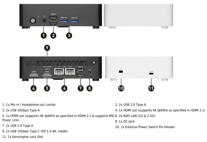 MSI Cubi NUC TWG S-006XAT, schwarz, N150, 8GB RAM, 512GB SSD