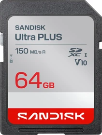 SanDisk Ultra PLUS R150 64GB, UHS-I U1, Class 10