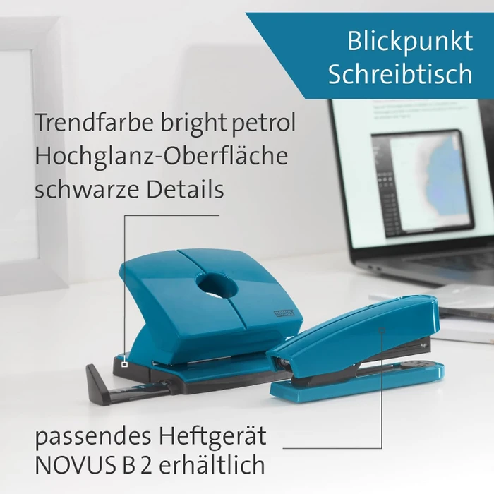 Novus B 220 Color ID 2.0 Bürolocher, Bright Petrol