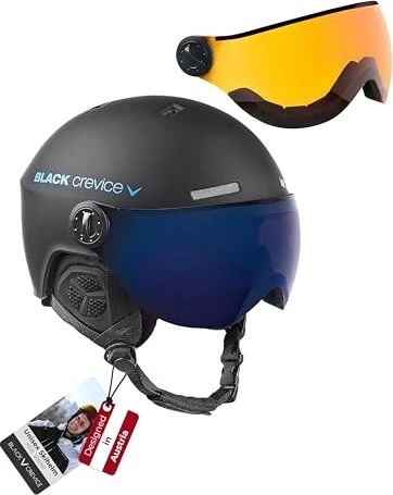 Black Crevice Arlberg Helm schwarz/blau