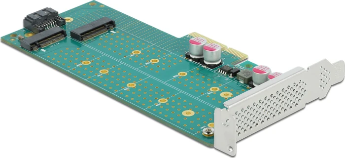 DeLOCK PCIe -> M.2 PCIe, SATA -> M.2 SATA, PCIe 4.0 x4 -- 1x SATA, 2x M.2, PCIe 4.0 x4