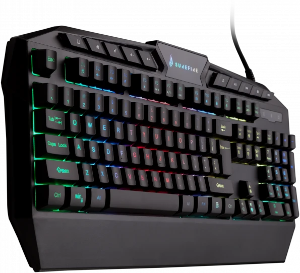 Verbatim SureFire KingPin RGB Gaming Keyboard, LEDs RGB, schwarz, USB, DE