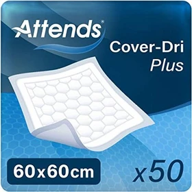 Attends Cover-Dri Plus Bettschutzeinlage, 60x60cm, 50 Stück