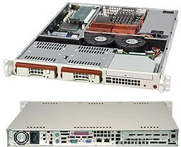 Supermicro SuperChassis 811TQ-280B, grau/schwarz, 1HE, 1x 280W
