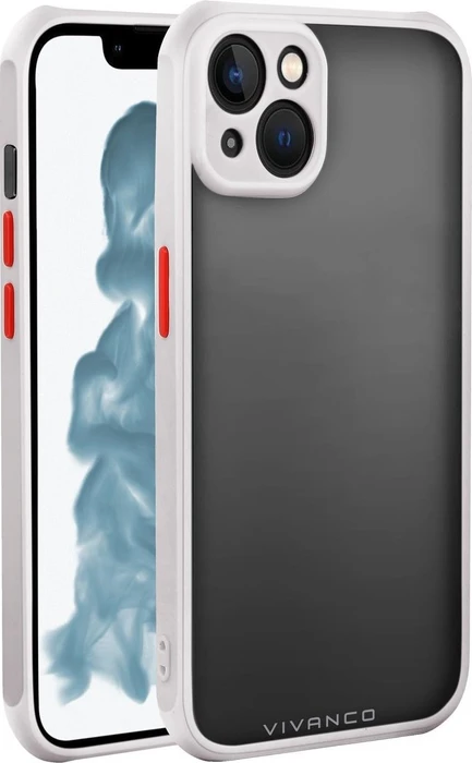 Vivanco Frosted Cover für Apple iPhone 14 transparent/grau