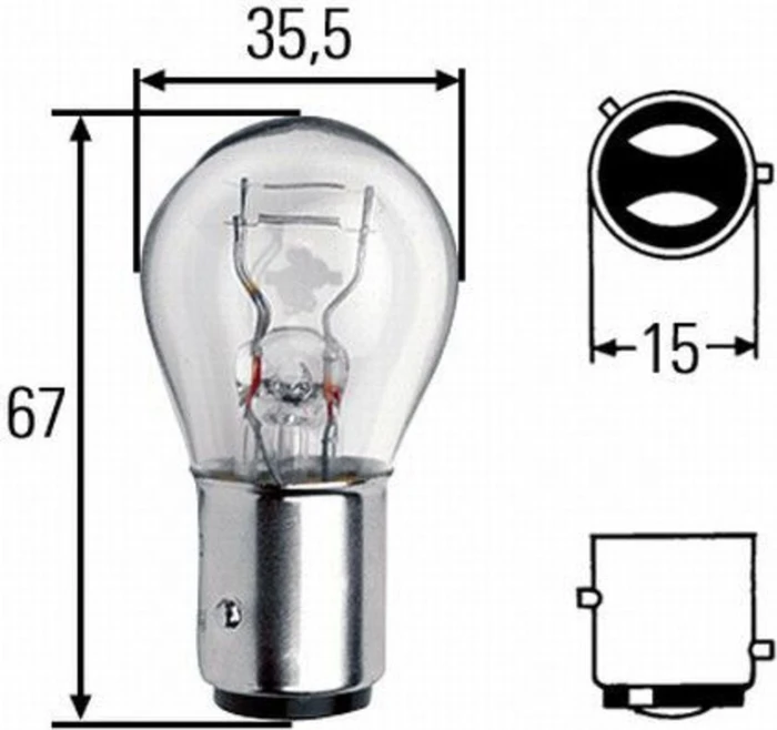 Hella Standard Signal P21/4W 21/4W, 1er-Pack