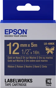 Epson LK-4HKK Beschriftungsband, 12mm, gold/dunkelblau