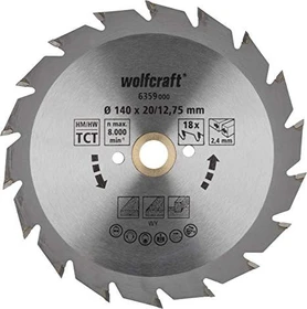 Wolfcraft Serie Grün Kreissägeblatt 18Z, 140x2.4x20mm, 1 Stück