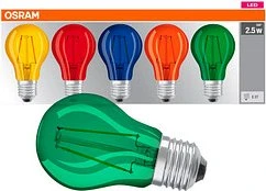 Osram Ledvance Star Decor Classic A 1.6W E27 mehrfarbig, 5 Stück